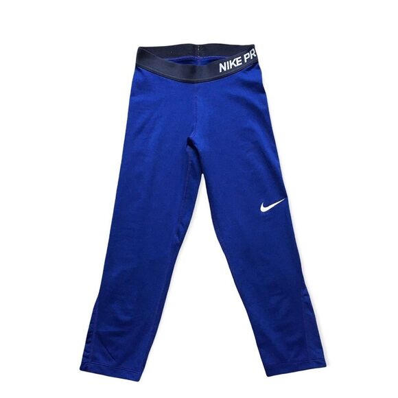 Nike Pants - 🔃Nike Pro Logo Blue Capris